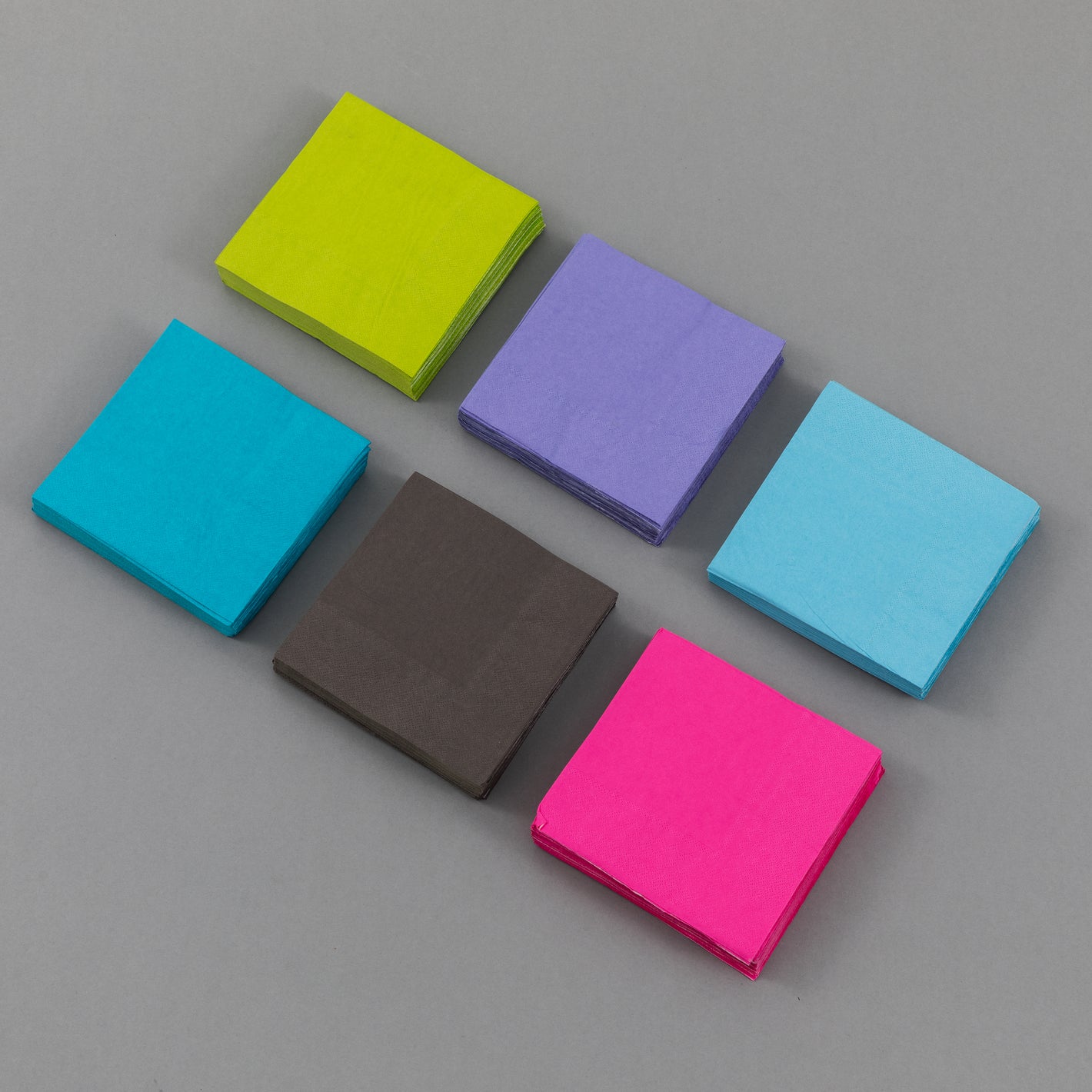 Colored Cocktail napkins, Beverage napkins paper 9x9" 2-Ply，16*250 napkins 1/4 fold