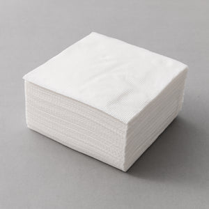 1-Ply White Lunch Napkins, 12x12" 1/4 fold,500pcs/pack, 12pack/case